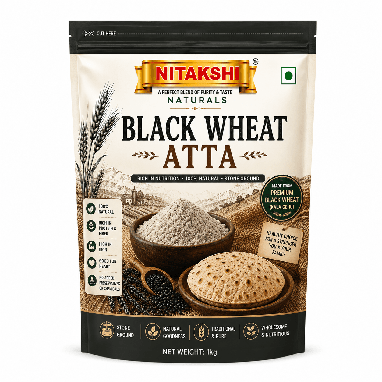Black Wheat Atta
