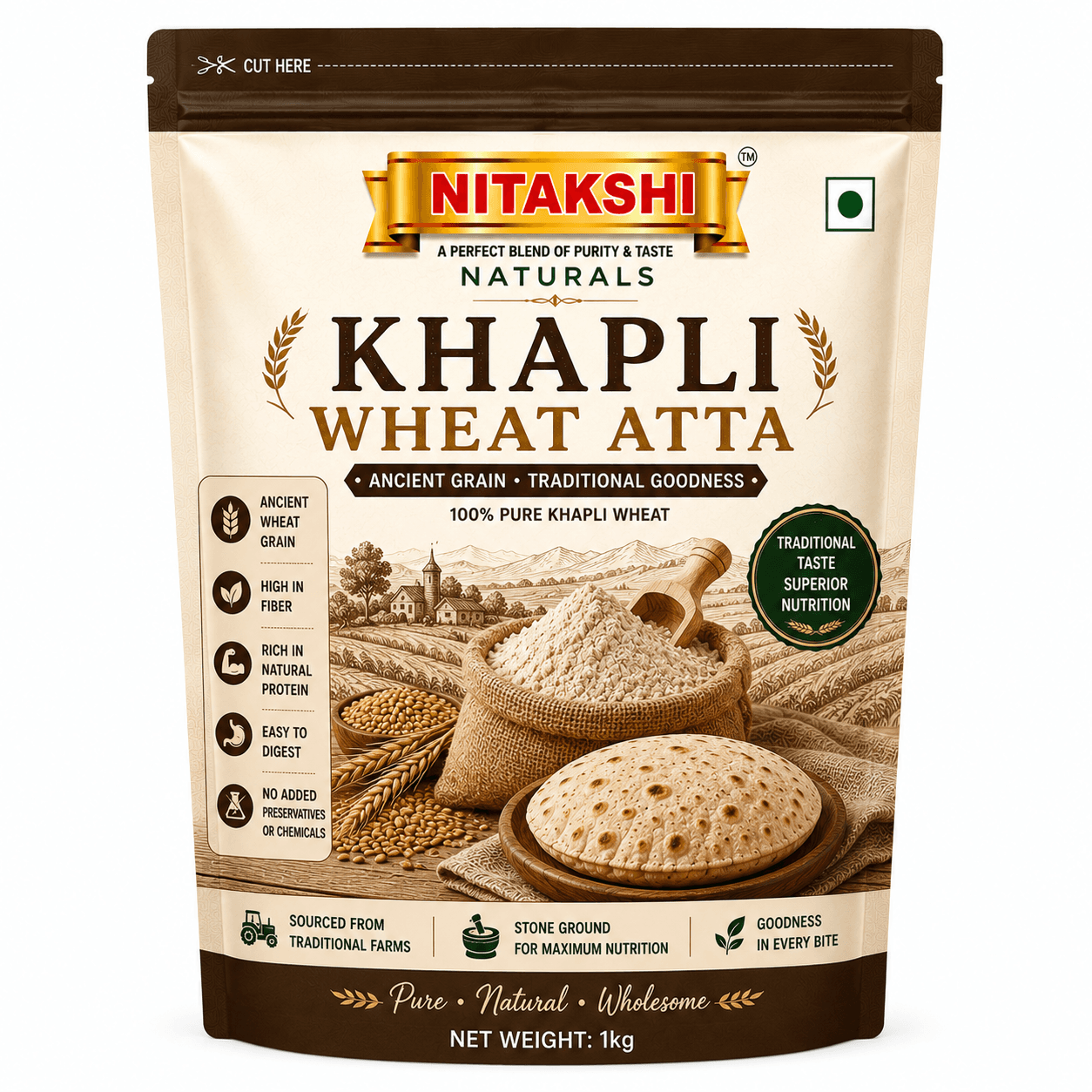 Khapli Wheat Atta